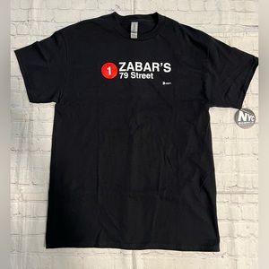NYC MTA Subway 1 Line 79th St Zabar’s Black T-Shirt sz MD - New with tags!